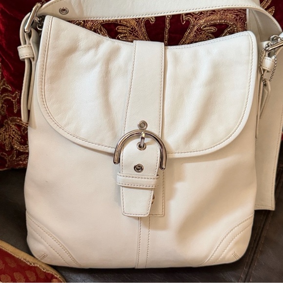 Handbags - Coach Vintage Soho Bone Bone White/Cream Leather Shoulder Bag.